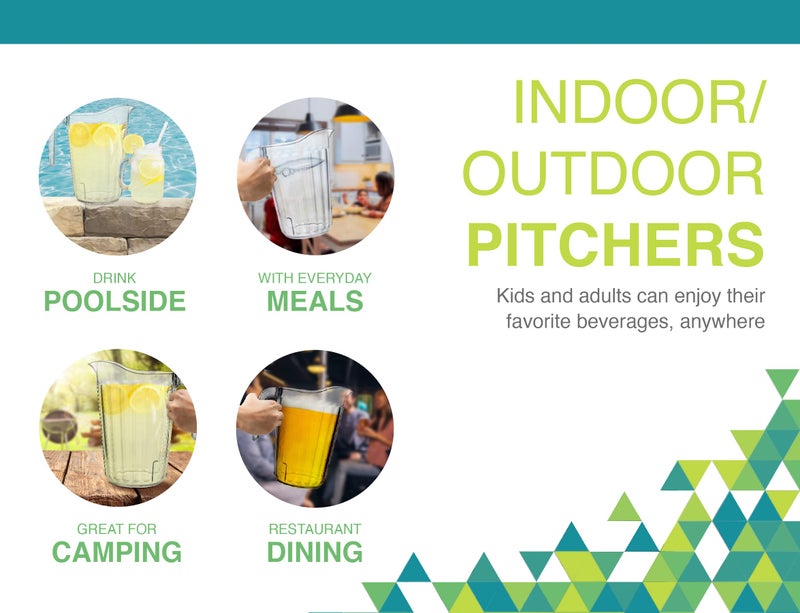 Arrow Home Products Clear Plastic Pitcher, 60 Ounce - Space-Saving Stackable Design - Fill with Ice Water, Beer or Juice - Ideal for Bars and Restaurants - Made in the USA, BPA Free, Dishwasher Safe - Image 4